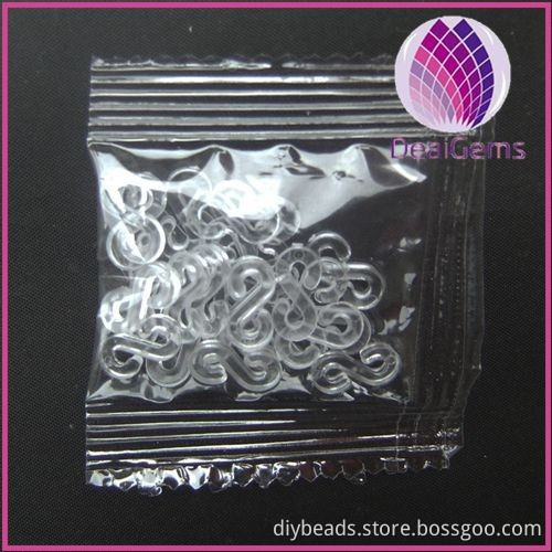 Plastic Lucid S clasp 8-12 pcs One Bag for Kids Diy Bracelet Jewelry
